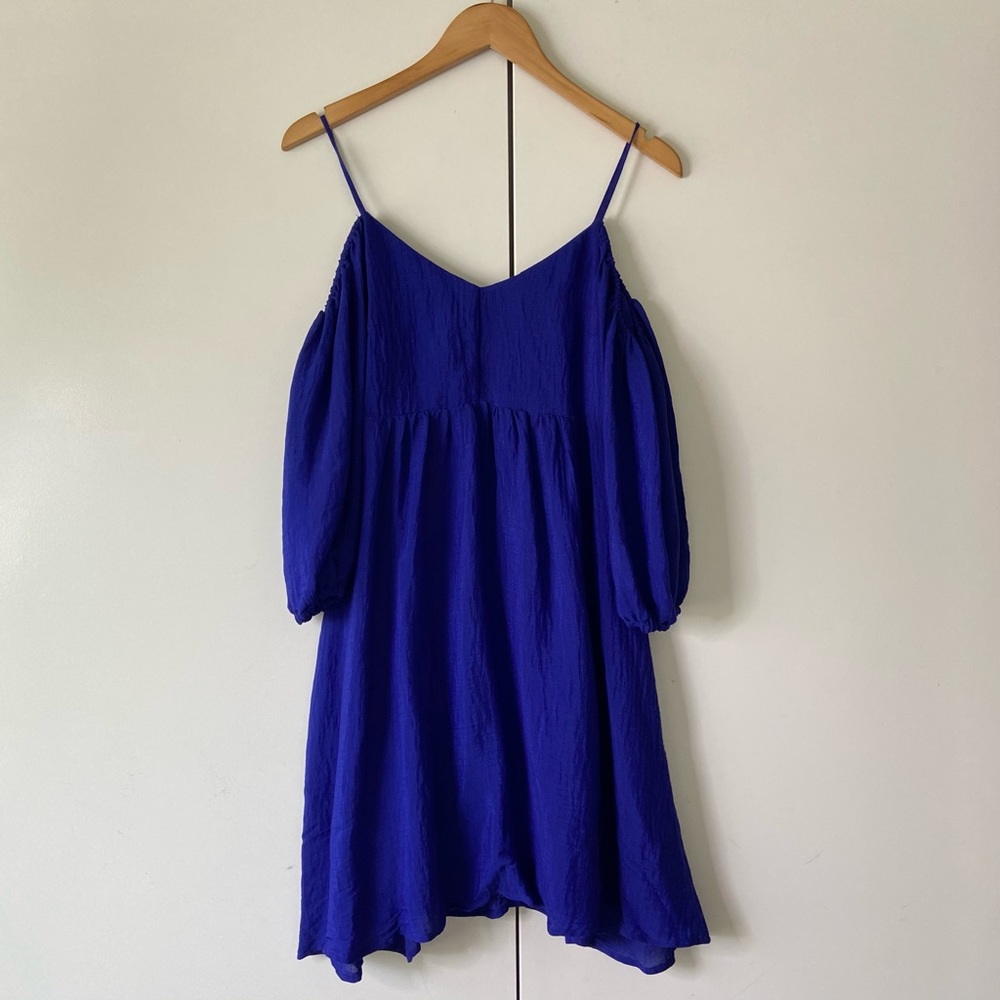 Anthropologie Moulinette Soeurs Blue Cutout Dress - Picture 3 of 10